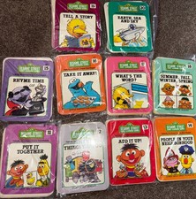 1989 Sesame Street Early Learning Games Guide Cards Set 11-20 Rarely Used