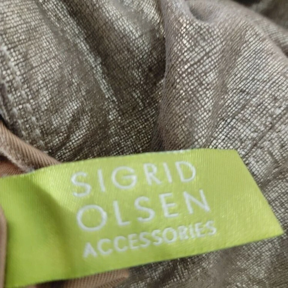 Bolsa de ombro SIGRID OLSEN couro hobo escova desgastada ouro boho bolsa de mão - Imagem 3 de 4