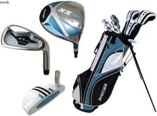 Precise NX460 Ladies Complete Right Handed Golf Club Set  Petite -1" Size,Blue