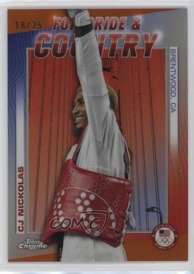 2024 Chrome US Olympic & Paralympic Team and Hopefuls 18/25 CJ Nickolas 1cc7