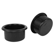 2x Black Plastic Cup Drink Holder Boat Rv Car Truck Inserts Universal Size Couch