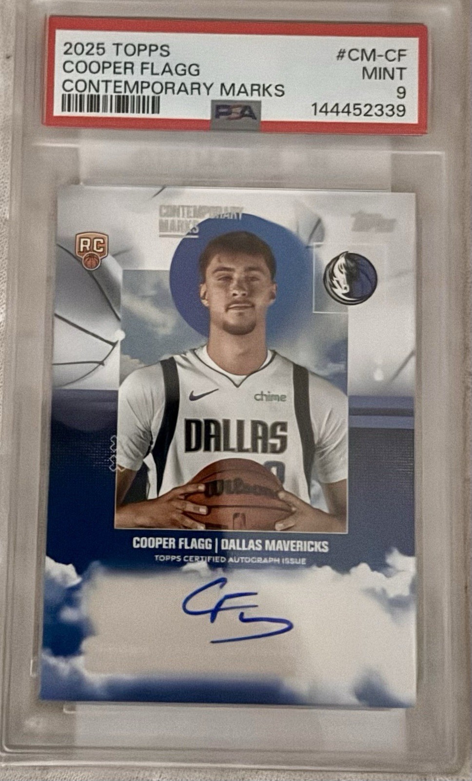 2025 Topps Cooper Flagg Contemporary Marks Auto PSA 9 #CM-CF