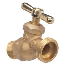 Homewerks 3/4 in. MIP X 3/4 in. MHT Brass No-Kink Hose Bibb Pack of 3 