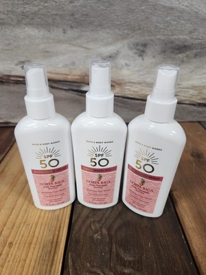 3P Bath & Body Works Sunscreen Spray SPF50 Costa Rica Pink Pineapple Sunrise 6oz