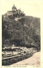 Avallon France Route des deux Cousins Road Scene Vintage Postcard