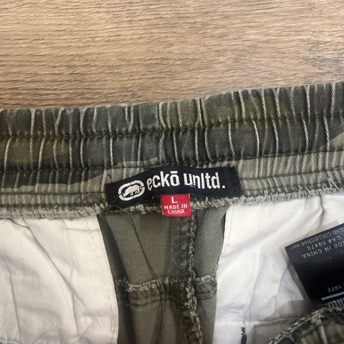 Pantalon de jogging Ecko Unltd homme L vert camouflage poches avant - Photo 4/7