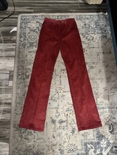 Vintage 70s 80s Wrangler Junior Corduroy Pants Red Size 9 High Rise Classic