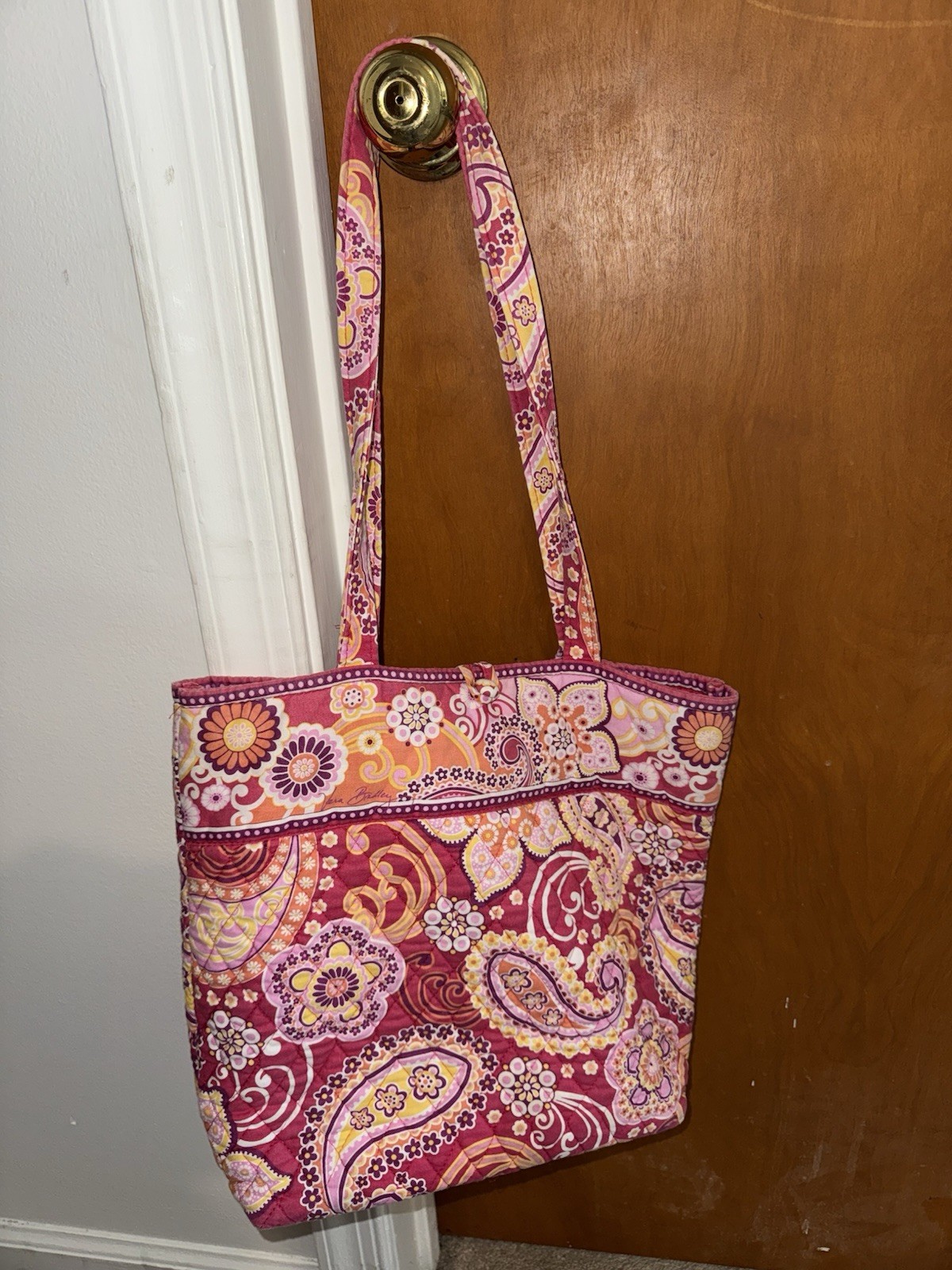 Vera Bradley Pink Floral Tote Bag with Stylish Pattern