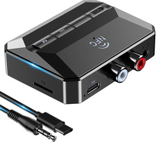 Bluetooth Receiver for Home Stereo, Bluetooth to RCA Adapter with Nfc-Enabled, 3