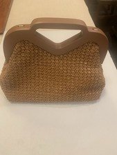 Mods Luxe Woven Straw Faux Wooden Handle Deta...