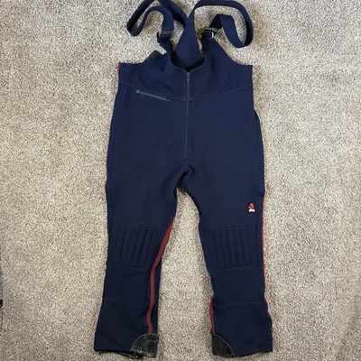 Vintage Ski Runa Ski Schnee Salopette Latzhose dunkelblau 50R Made in Italy
