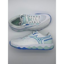 Mizuno Wave Enforce Tour 2 AC Womens Tennis Shoes White Blue 7.5 61GA2501 NWT
