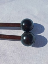 Vic Firth M6 - American Custom Keyboard - Hard, Black Phenolic, 1" Mallets 2 