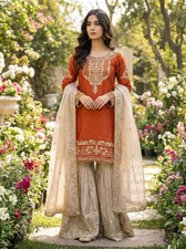 PARTY DESIGNER SALWAR KAMEEZ WEDDING SUIT BOLLYWOOD ETHNIC DRESS WEAR PAKISTANI