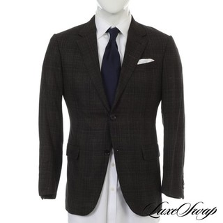 RECENT Ermenegildo Zegna Milano Easy Brown Cashmere Silk Blend Blazer Jacket 50