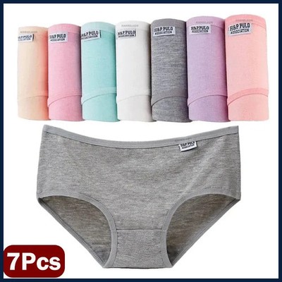 7Pcs/Lot Plus Size Underwear Women's Panties Cotton Girl Brief Sexy Lingeries