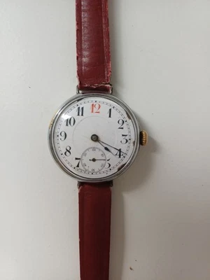 Montre WW1 de Poilus officier en argent 925, fonctionne bien - Photo 1/4