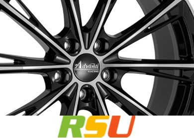 Advanti Racing Predator black polished 8.5x20" ET35 LK5 112 ML 66.6 Alufelgen... - Bild 3 von 3