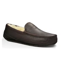 Best Seller UGG Men's Ascot Leather Slippers - Dark Spice NEW WITH BOX