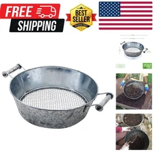 Compost Sifter Screen 19" - Durable Galvanized Steel with Easy-to-Use Handles