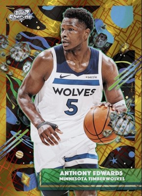 Topps Cosmic Chrome 2025-26 Anthony Edwards Timberwolves #165 NBA Record Card