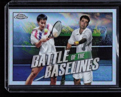 Pete Sampras / Michael Chang 2021 Topps Chrome #BB-8 Battle Of The Baselines HOF