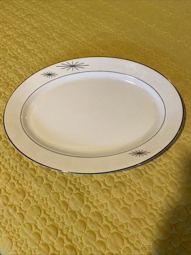 VTG Syracuse China Polaris Made in America 14.25" oval serving tray MCM Stunning