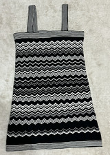 Missoni for Target Zigzag Chevron Sweater Tank Dress Fully Lined Black & White S