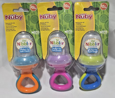 Nuby The Nibbler Mesh Net Feeder BPA Free Squeeze Twist Baby Easy Lot of 3 New