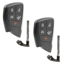 2 Remote Keyless Entry Fob Key Blade Replacement For Chevrolet & GMC (HUFGM2718)