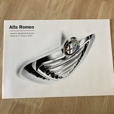 Alfa Romeo 2010 Mito 159 Giulietta Catalog Advertisement Brochure Prospectus