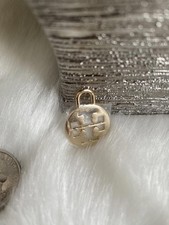 Tory Burch Gold-Tone Logo Padlock Charm