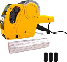 MX-5500 8 Digits Price Tag Gun with 5000 White Sticker Labels and 3 Extra Inker.