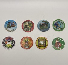 Vintage American Game Caps Pogs Lot Of 8