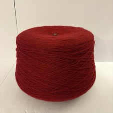 Large Spool of 2/24 Brick Red Acrylic Yarn - Knitting Machine National Spinning