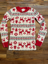 Kids Hanna Andersson Festive Fair Isle Pajama Top Size 120 6-7