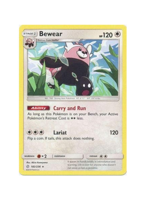 Bewear - 182/236 - Rare - Cosmic Eclipse - NM/M