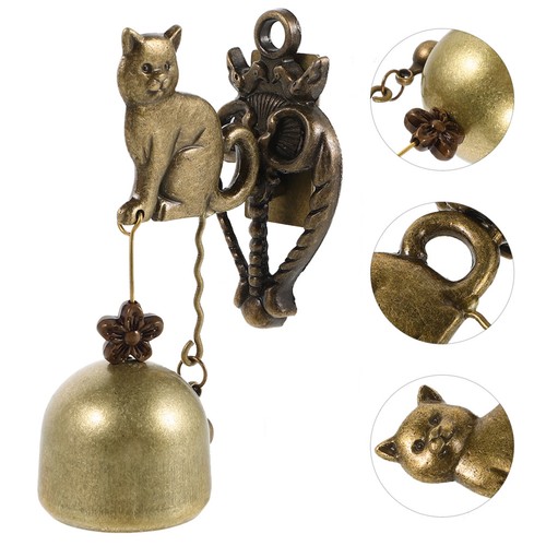 Housewarming Present Indoor Outdoor Cat Doorbell Vintage Wind Chime Bells for - Picture 3 of 20