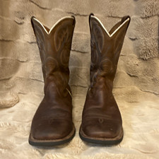 Ariat Men’s Western Cowboy Boots Brown Leather Pull-On US 10.5 D