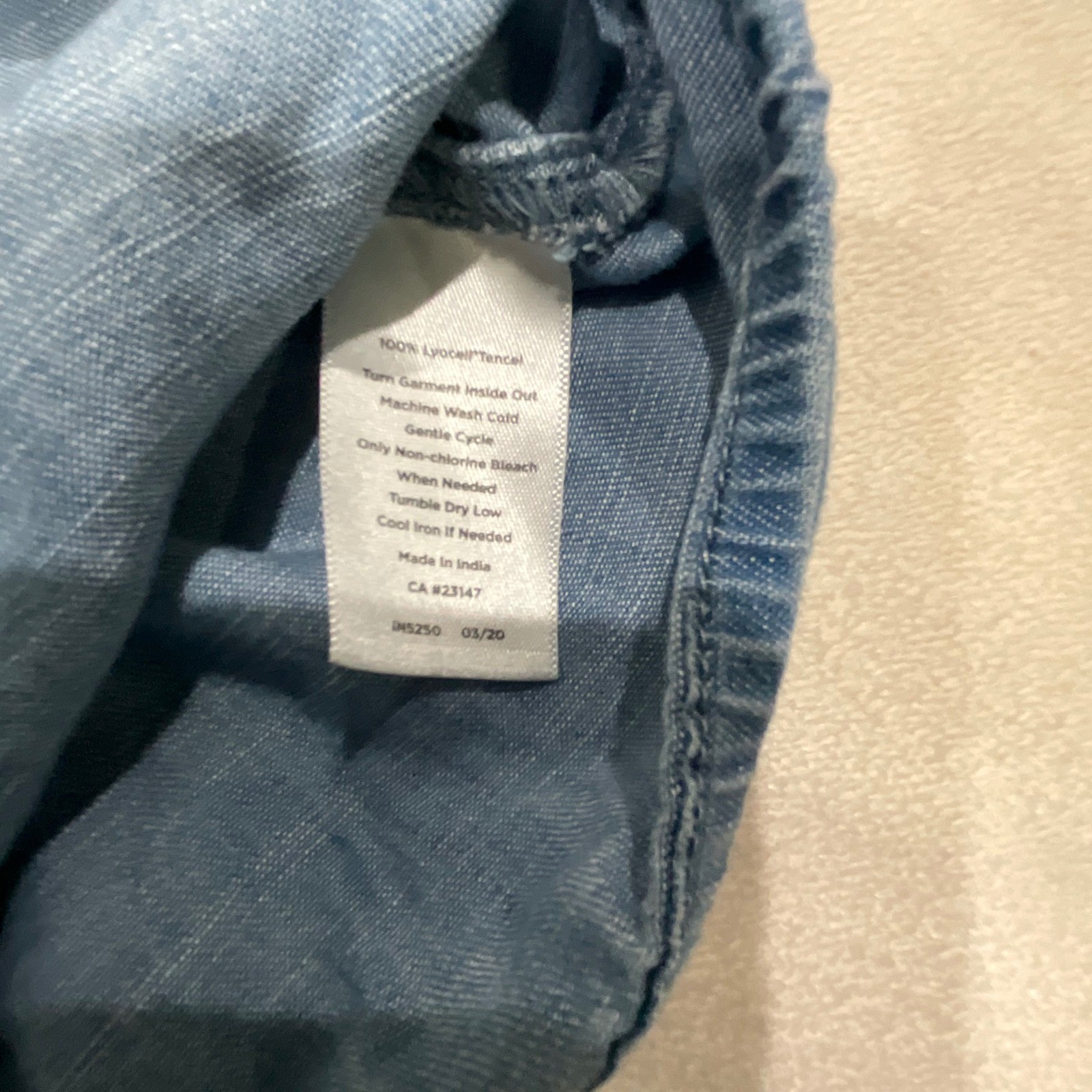 Talbots Women's Chambray Button-Down Tie-Front To… - image 7