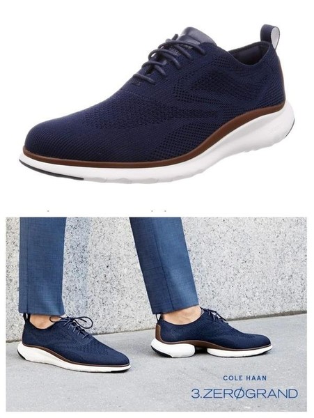 Men Cole Haan Heels Navy Textile 46