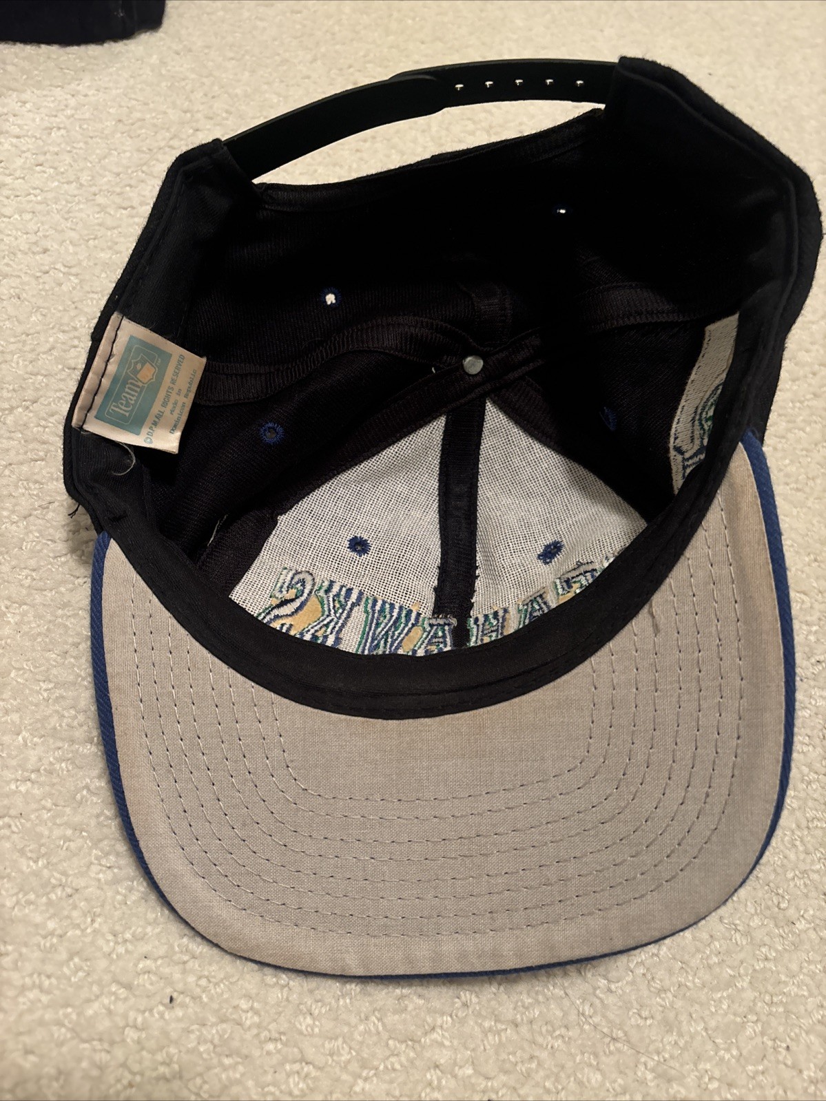 RARE Vintage Seattle Seahawks NFL Snapback Hat. D.P.M. Drew Pearson Marketing image 5