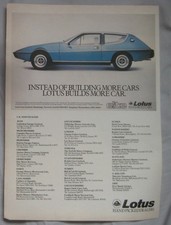 Lotus Elite Original advert No.1