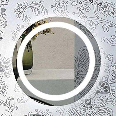 24'' Glimmer Illuminated Circular Vanity Mirror - Polished Finish