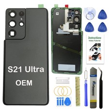 for Samsung Galaxy S21 Ultra Back Glass Replacement,Oem Original Back Cover Repl