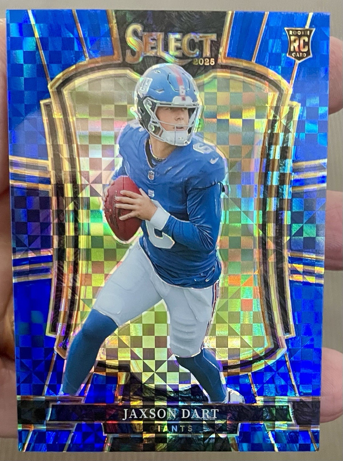 2025 Panini Select Jaxson Dart /175 RC Premier Level Blue Prizm CLEAN Giants 🔥