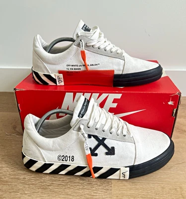 Off-White Vulcanized Low White Black for sale | eBay