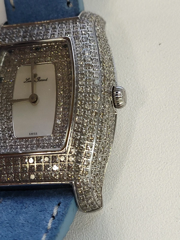 Lucien Piccard Aristocrat Diamond Watch Approx 5 Carats, Ultra Rare!!!!! - Image 3 of 4