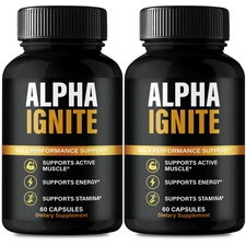 Alpha Ignite Capsules, Official AlphaIgnite Supplement Pills (2 Pack)