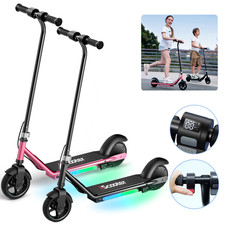 Kids Electric Scooter 150W LED Display Double Brake E-Scooter Gift For Ages 6-14